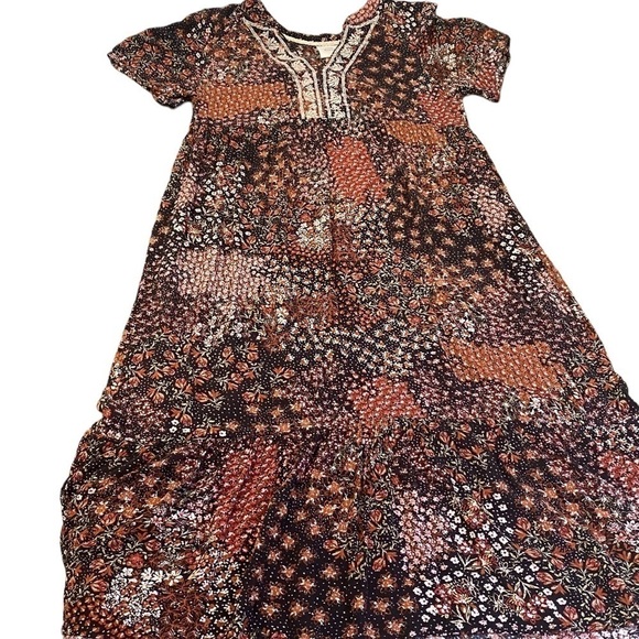 Knox Rose Patchwork Ladies Flowy, Pullover Floral, Casual, Embroidery, Ruffle‎ S - Picture 8 of 16